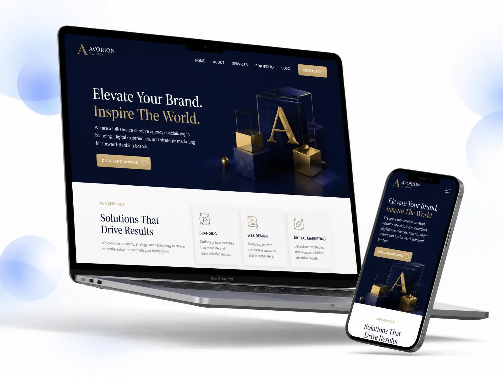 Premium website design by SK Prime Digital shown on a laptop and smartphone